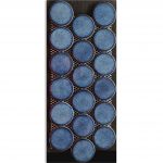 Mozaïek Round Blauw 30,4x26,3cm, Spaanse glas keramiek