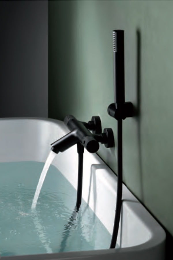 Grifería termostática baño-ducha negro mate serie Line - Afbeelding 2