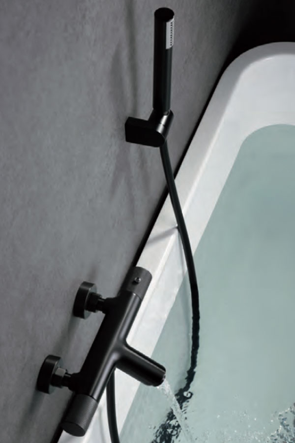 Grifería termostática baño y ducha black gun metal serie Line - Afbeelding 2