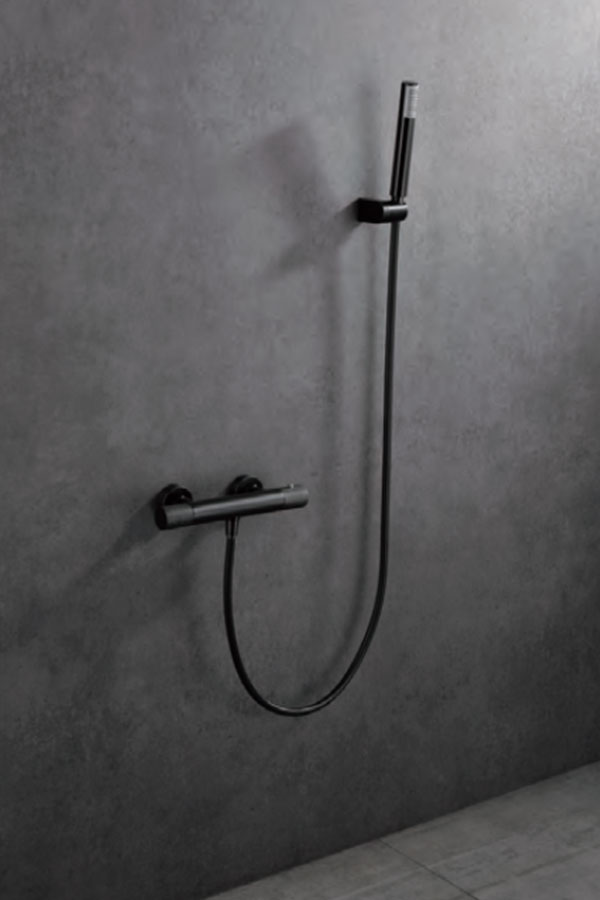 Grifería termostática ducha black gun metal serie Line - Afbeelding 2
